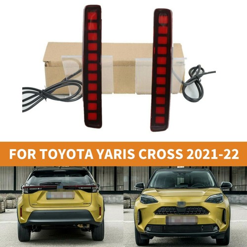 LED Rear Bumper Brake Lamp Night Signal Turn Lights For Toyota Yaris Cross 21-22 - Picture 3 of 12