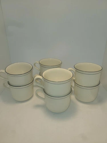  Lenox Chinastone Blue Pinstripes Coffee/Tea Cup 2.75" tall