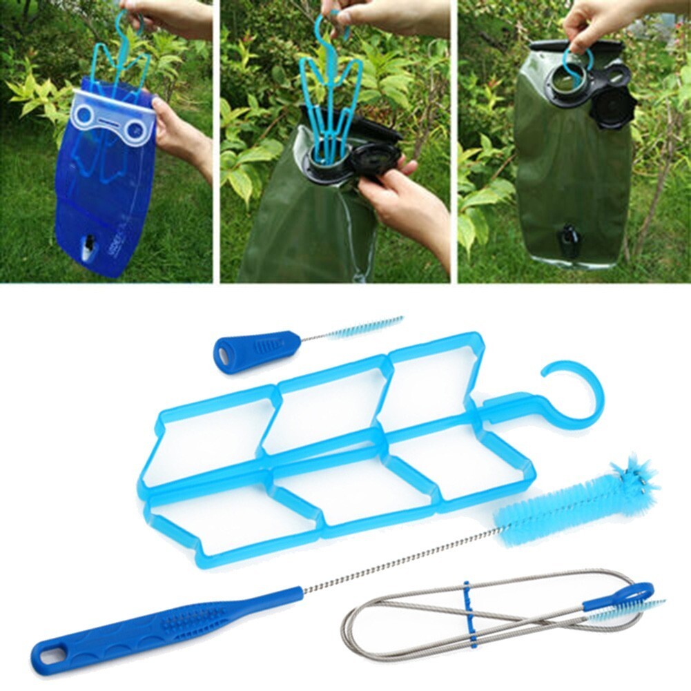 Effective Hydration Bladder Cleaning Solution 4 Brushes and Drying Rack