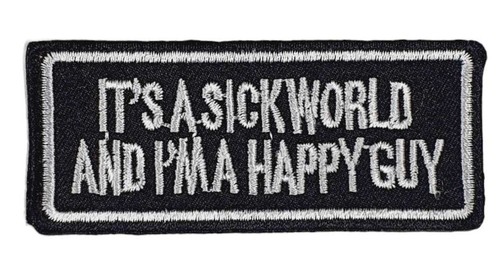 MESSAGE Famous Popular Embroidered Iron Sew On Patch message badge Biker Dress - Foto 29 di 52