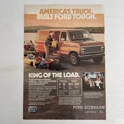 Ford Econoline Van Built Ford Tough America King Of Load Single Page Advertising - image 1 of 4
