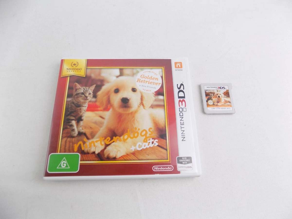 Like New Nintendo 3DS Nintendogs Cats Golden Retriever New