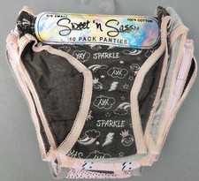 10 Pack Girls Sweet and Sassy Panties Small or Medium