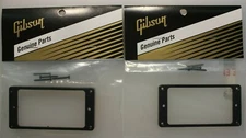 GIBSON® Black Pickup Rings Set Les Paul SG ES Humbucker w/screws - Genuine New