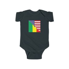 Senegalese American Flag Baby Bodysuit Senegal USA Newborn Girl Boy