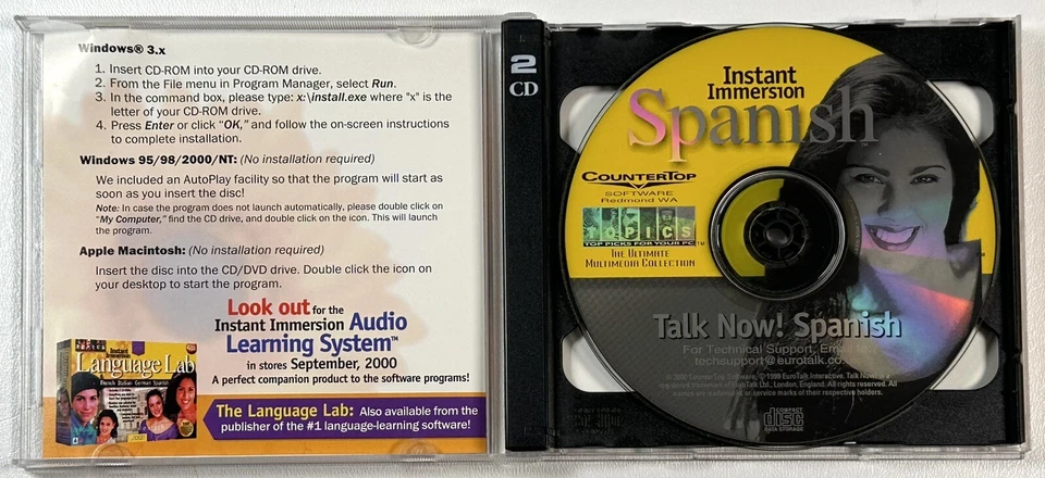 Instant Immersion Spanish Euro Method 2 CD-ROM Set PC Mac Language Learning 2000 - Image 4 of 4