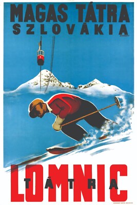 MAGAS TATRA SLOVAKIA VINTAGE STYLE PRINT/POSTER SATIN PHOTO PAPER T366