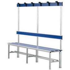 (12V) PANCA SPOGLIATOIO LUNG. MT 2 ALLUMINIO + SEDUTA+SCHIENALE+APPENDIABITI 