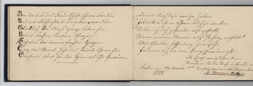 Libro genealogico album amicizia storico 1853 romantico poesia lettera Berlino - Foto 8 di 10