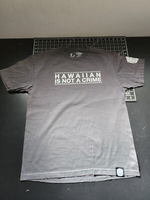 Farmers Market Hawaii FMHI Gray T-Shirt men's size L Hawaiian akua Tramp Stamp