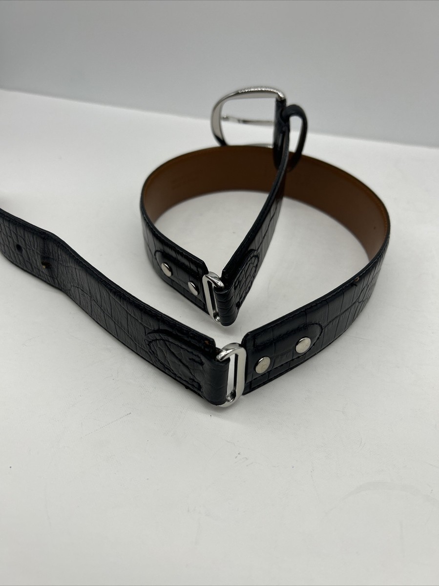 Lauren Ralph Lauren Italian Leather Belt Black Crocodile Embossed L Lauren Ralph Lauren Women main image 4