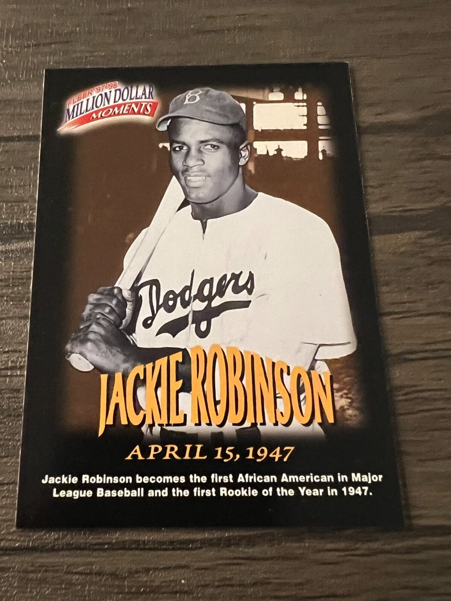 1997 Fleer Million Dollar Moment Baseball Card #17 Jackie Robinson