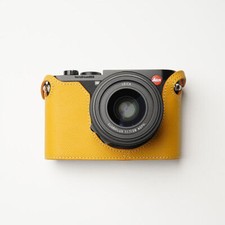 Handmade Leica Q3 Genuine Leather Metal Insert Camera Retro Cover Half Case