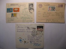 3 Postkarten aus der  Sowjetunion an die Redaktion Bummi-21