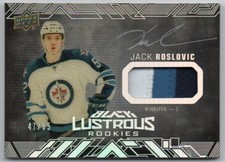 2017-18 UD Black Lustrous Rookies Patch Autographs RC 3 Clrs GU 47/65