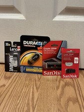 Lot of 4 USB Flash Drive Memory Sticks Sandisk Cruze Glide, Duracell, Lexar