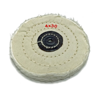 BesQual Muslin Buff - 4'' x 30 ply, White, 12/Pk. High quality with uniform