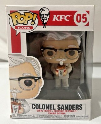 Funko Pop! Icons KFC Colonel Sanders W/ Bucket Of Chicken #05 Vinyl Figure New