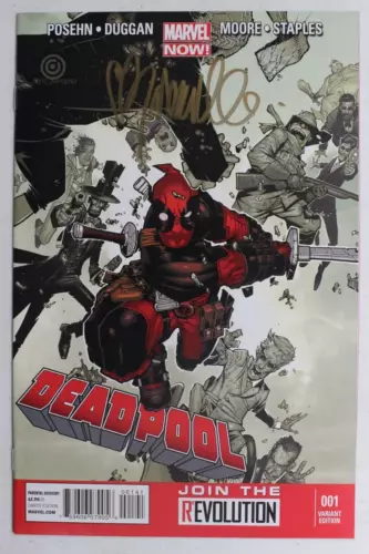 Deadpool #1 1:50 Chris Bachalo Variant SIGNED No COA VF Marvel Comics 2013 RARE