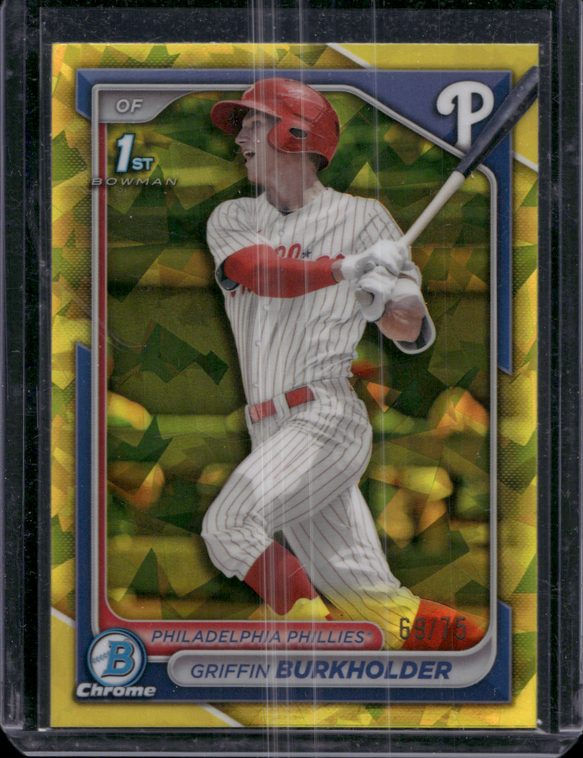 GRIFFIN BURKHOLDER 2024 Bowman Draft Sapphire #BDC-60 1st Yellow Refractor /75