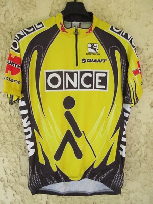 ONCE O.N.C.E Vintage GIORDANA Radtrikot camiseta shirt gelb XL