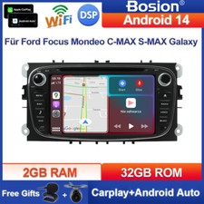 Per Ford Focus Mondeo C-MAX S-MAX Galaxy Android14 autoradio GPS Nav DVD Carplay