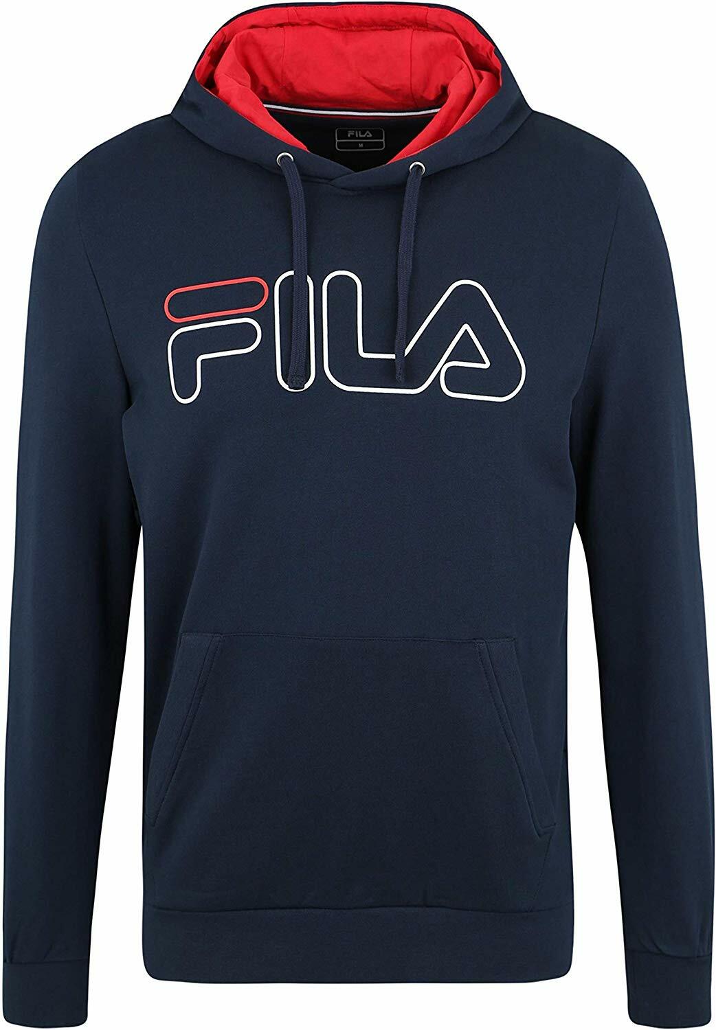 Felpa con cappuccio uomo Fila originale Sweathoody William nuova con etichetta taglia L