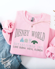 Embroidered Walt Disney World Parks sweatshirt, Disney world established 1971
