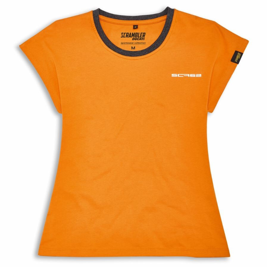 Camiseta de Mujer Original DUCATI SCR62 Ollie Orange 98770766