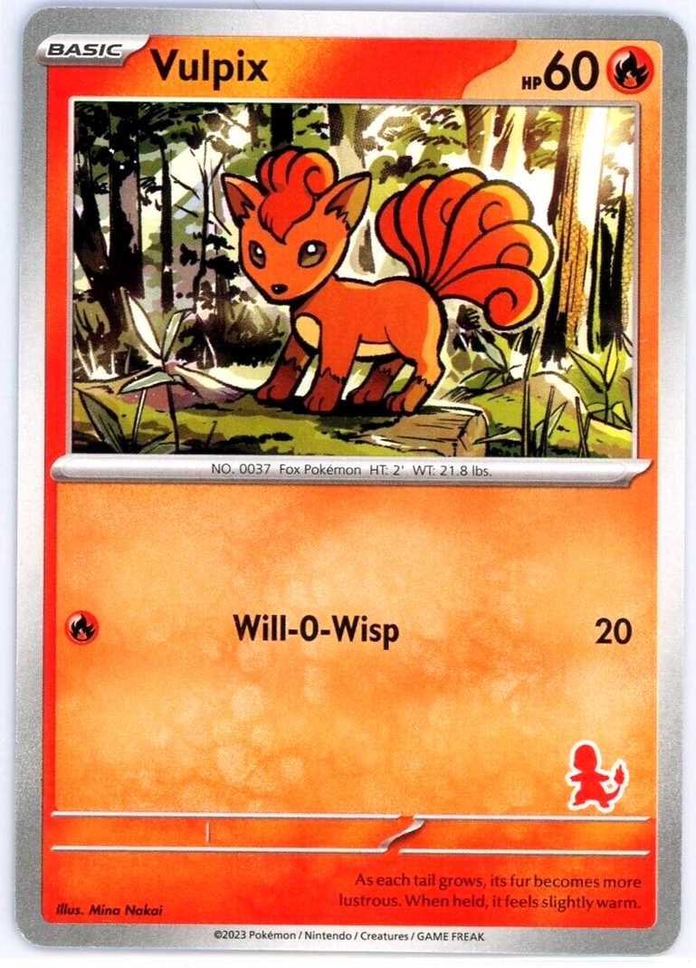 Pokemon TCG Vulpix My First Battle Charmander Stamp Regular