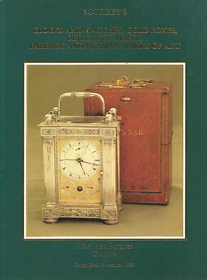 SOTHEBY S GENEVA SNUFF GOLD BOXES FABERGE RUSSIAN VERTU WATCHES CLOCK Catalog 82