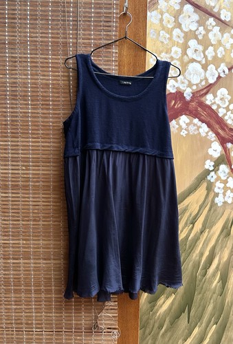 Yohji Yamamoto, Vintage Y’s For Living Yohji Yamamoto Layered Tank Top Wool Blend Navy S