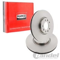 2X Mapco Bremsscheiben 304Mm BelÜFtet Vorne Passend FüR CitroËN Berlingo C4 C5 G