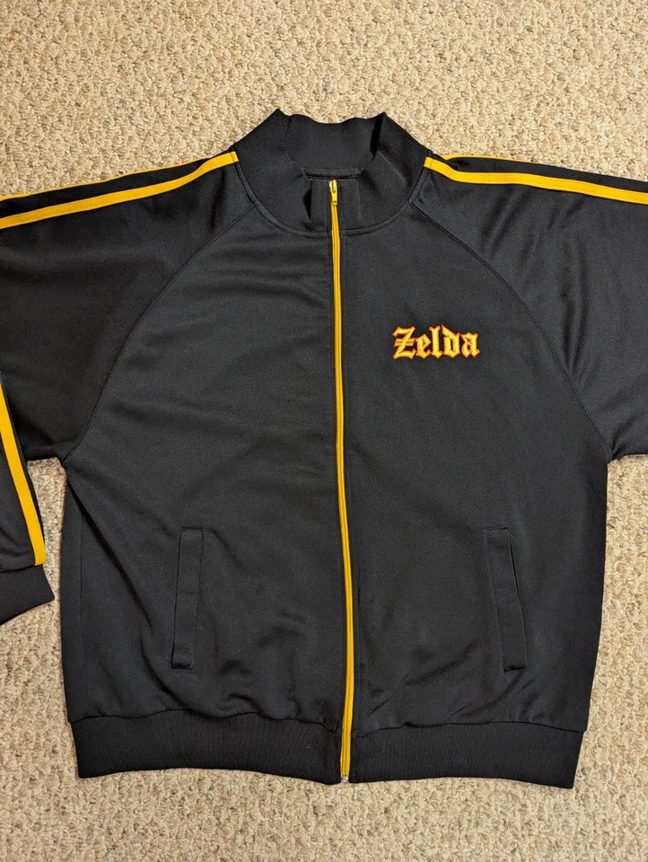 VINTAGE The Legend of Zelda Track Jacket 2XL Preto Nintendo 2004 Videogame * - Imagem 3 de 4