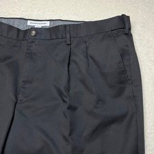 Amazon Essentials Dress Pants Mens 50x30 Black Pleated Classic Fit Trousers
