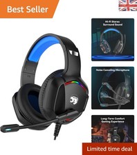 Wired Gaming Headset with Superior Sound and Ergonomic Blue Design for Gamers