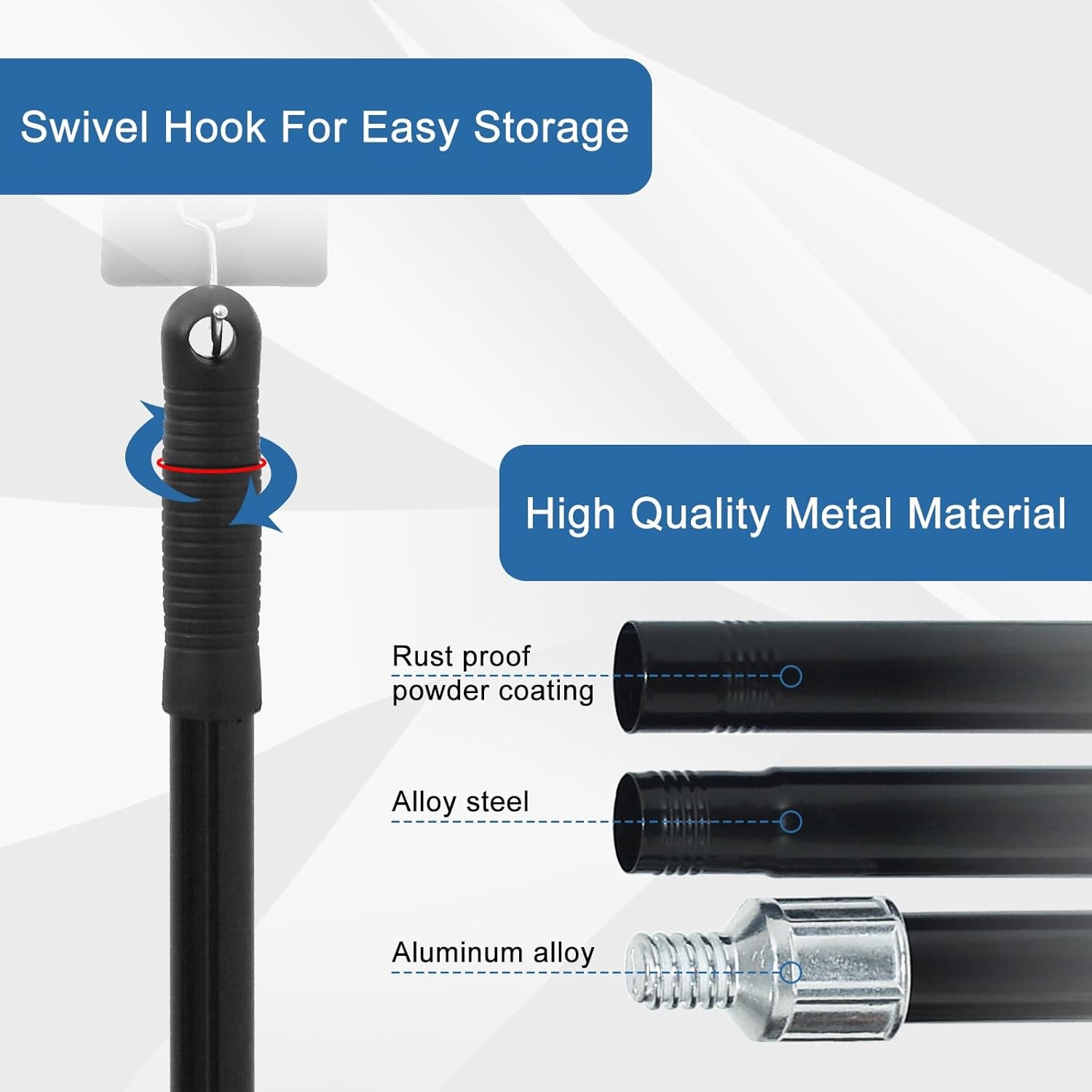 PBHEPJ 18 Inchs Push Broom Outdoor Heavy Duty, Shop Broom with 60" Long Bandle f