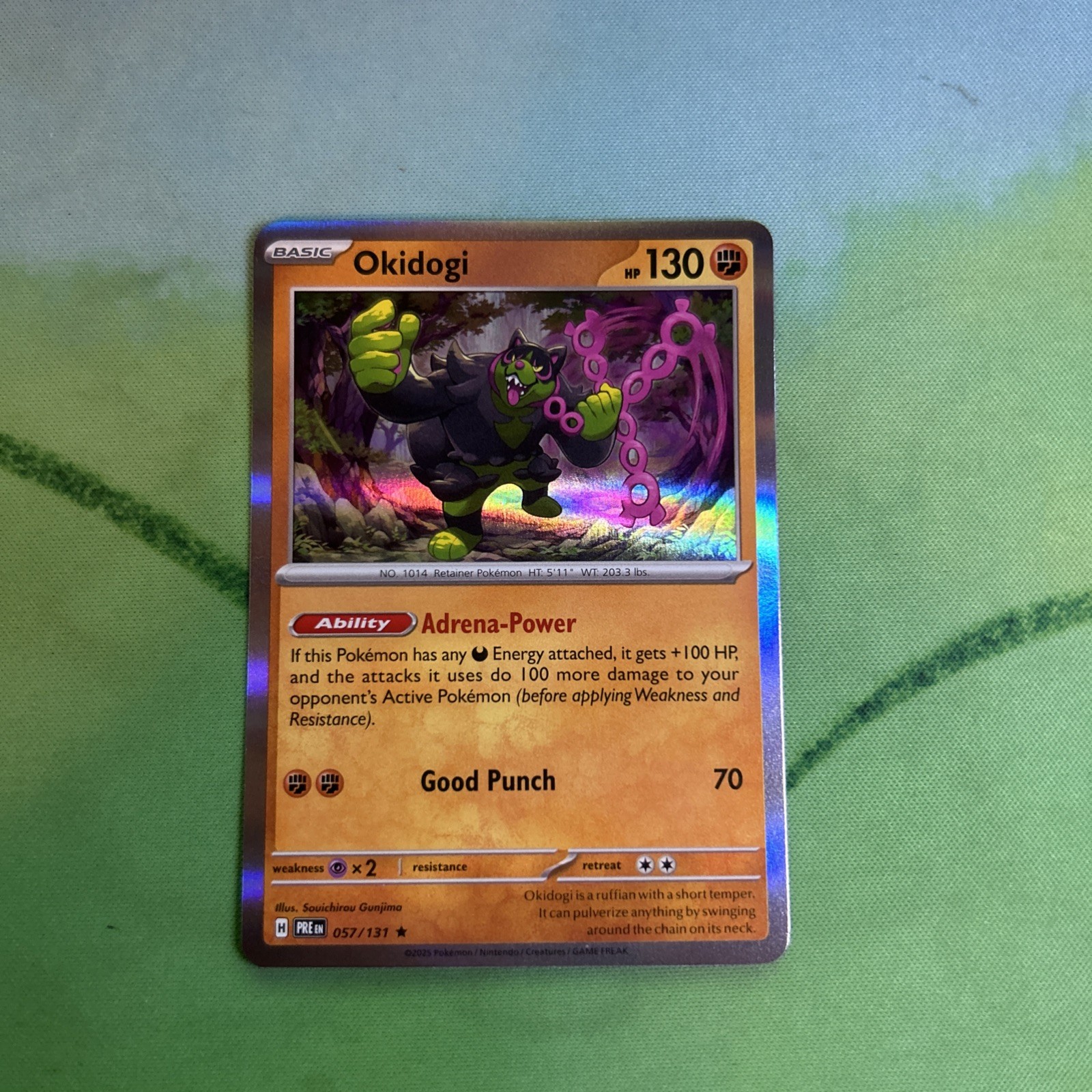 Okidogi 057/131 Holo Rare Prismatic Evolutions NM Pokemon TCG Card
