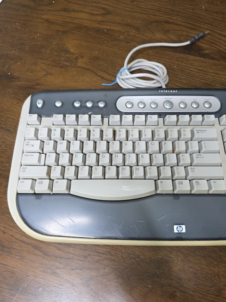 HP 5308 USB Keyboard Wired w Multimedia Buttons VTG Original-Works! - Image 4 of 4