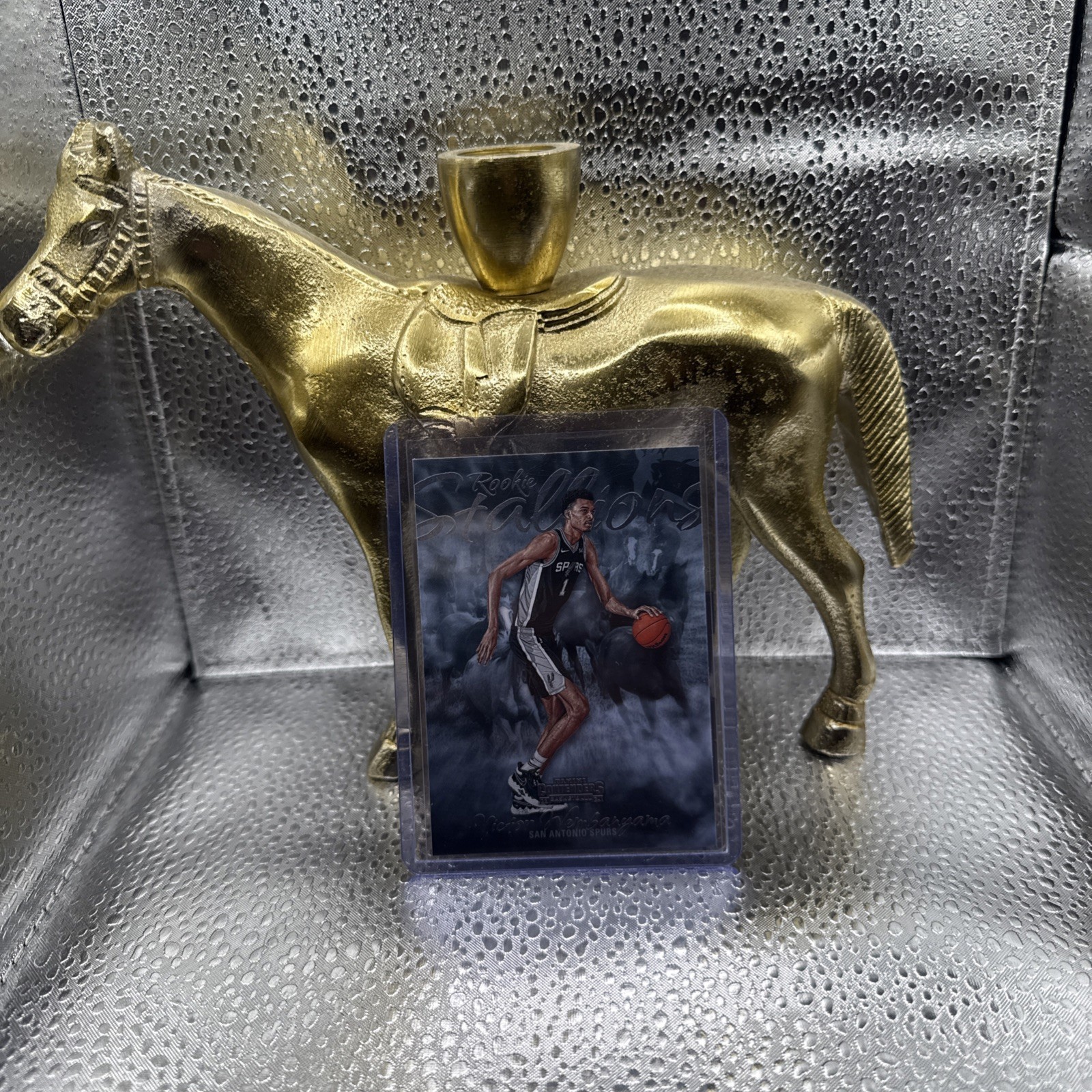 VICTOR WEMBANYAMA 2023-24 CONTENDERS ROOKIE STALLIONS SPURS #21 RC 