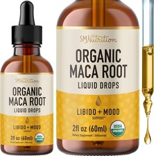 Maca Root Liquid Drops for Organic Energy Support Women  Men  2 Fluid...