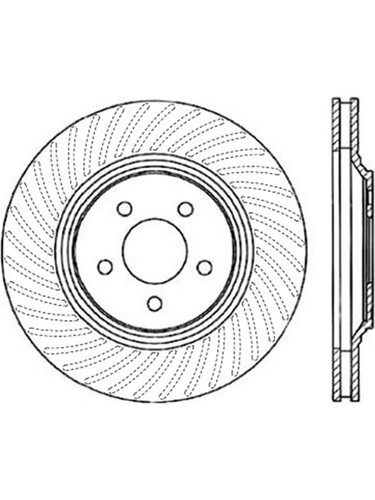 StopTech Power Slot 90-93 Ford Mustang 8cy (Exc 93 Cobra Rear Disc) Front Right Slotted Rotor