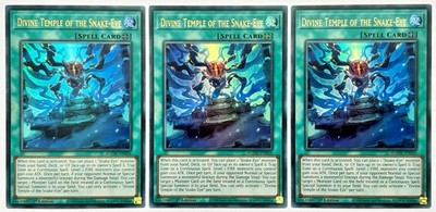 3 x AGOV-DE056 Göttlicher Tempel der Schlange - Ultra Rare 1. Auflage Near Mint YuGiOh
