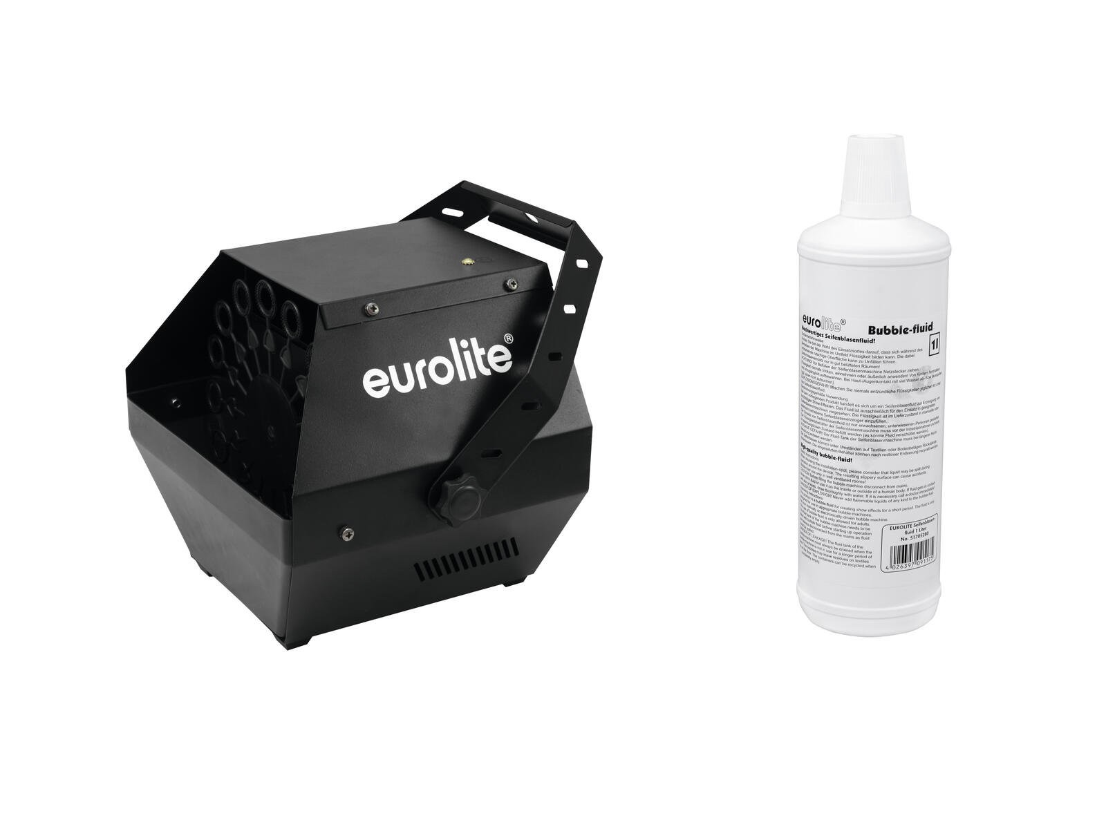 Macchina Bolle Eurolite B-90 Nera Professional + Liquido 1L Omaggio