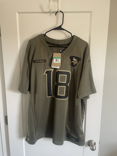 Authentic Justin Jefferson Vikings 2025 Salute to Service Jersey $195 Retail
