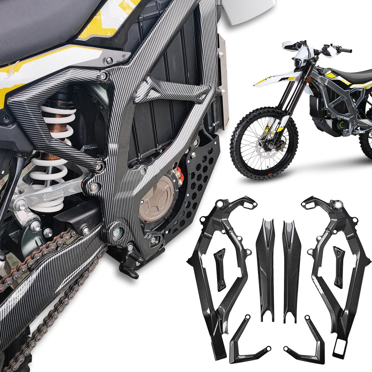 Carbon Fiber Frame Guards Fairing Protector Body Kit For Sur-Ron Ultra Bee 2023+