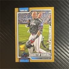 2026 Topps Series 1 Agustin Ramirez #287 Gold /50 Rookie Miami Marlins
