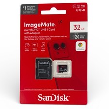SanDisk ImageMate 32GB microSDHC UHS-I Memory Card 120MB/s w/ SD Adapter NEW