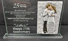 Transparent 25th Wedding Anniversary Plaque