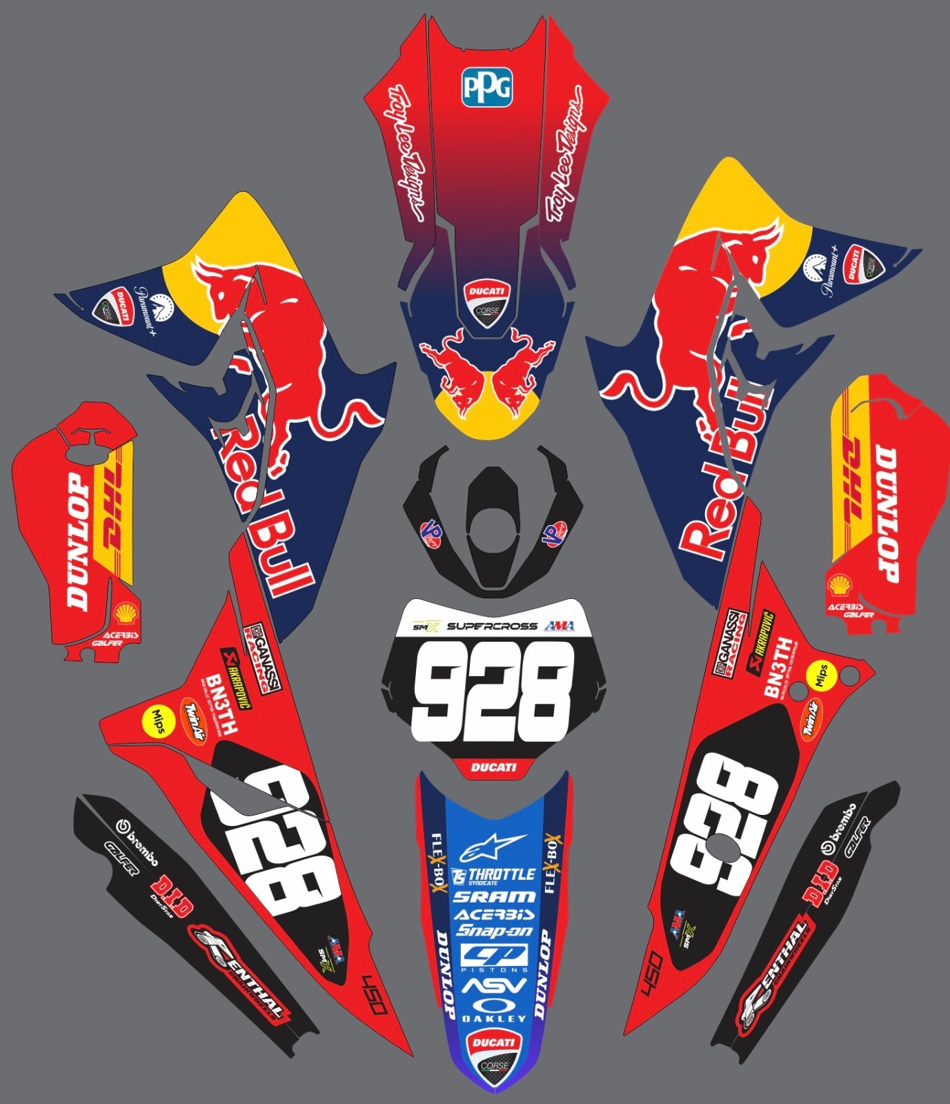 Graphics for Ducati Desmo 450 MX 2025-2026 Decals Stickers